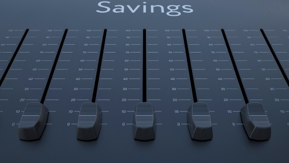 Sliding Fader with Savings Inscription alt