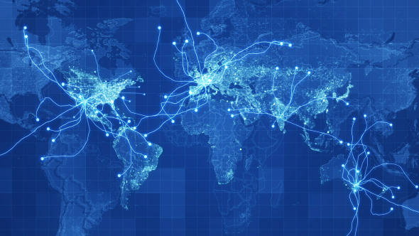 Blue Global Map Network Rollback 4K alt