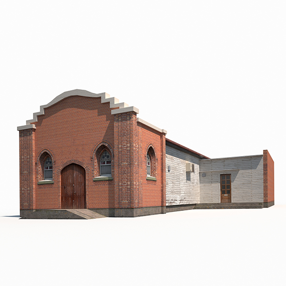 Church Old Building Low Poly
