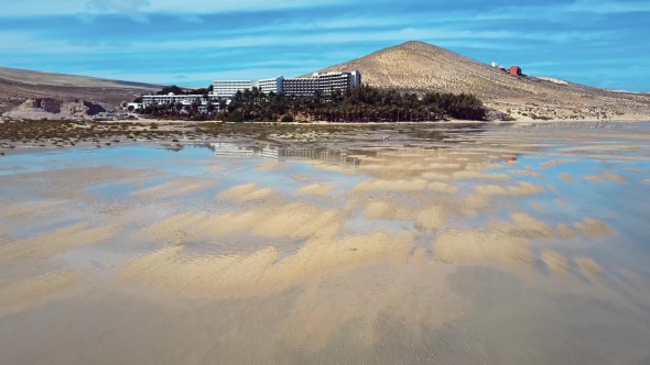 Flying Over Costa Calma Beaches, Fuerteventura, Canary Island