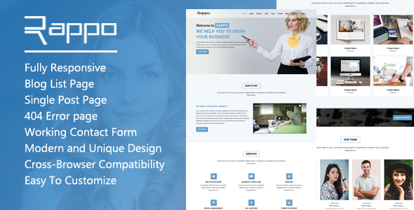 Rappo - Onepage Multipurpose HTML5 Template