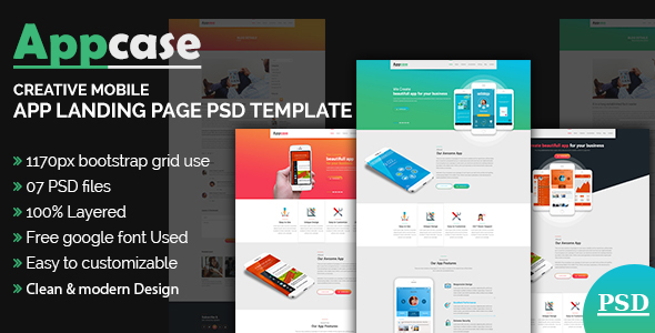 AppCase App Landing Page Template