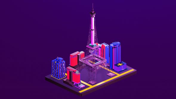 Eiffel Tower Isometric