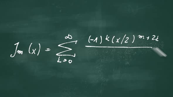 Presentation of the mathematical formulas with symbols, numbers, and letters.