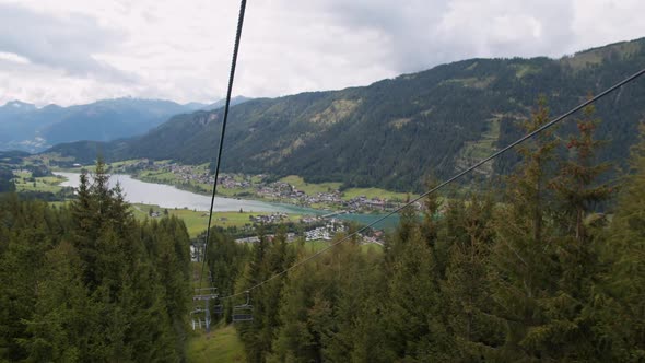 Ski Lift Without People in the Austrian Alps