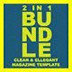 2 in 1 Multipurpose Magazine Template Bundle - GraphicRiver Item for Sale