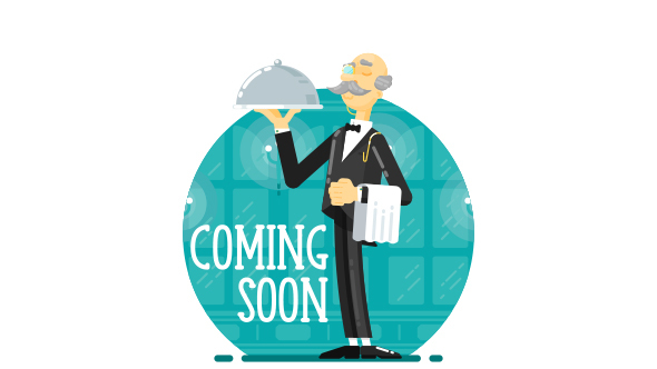 SVG Coming SoonUnder Construction Creative Page - Waiter