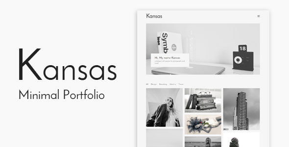 Kansas - Minimal Portfolio WordPress Template