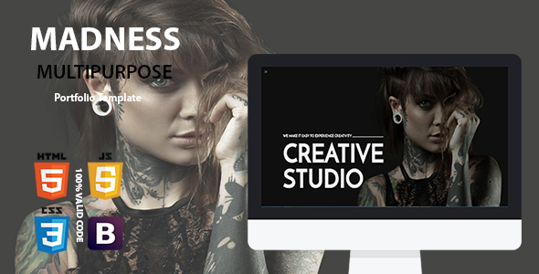 Madness - Responsive Multipurpose Portfolio Template