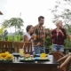 Young People Dancing Cooking Barbecue Friends Group Cheerful Gathering On Summer Terrace Having - VideoHive Item for Sale
