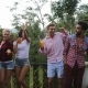 Young People Dancing While Latin Man Cooking Barbecue Friends Group Cheerful Gathering On Summer - VideoHive Item for Sale