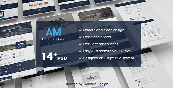 Amlogistic | Transportation & Logistics PSD Template