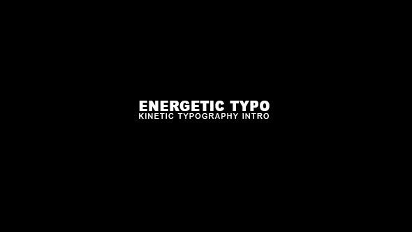 Energetic Typo Kinetic Typography Intro