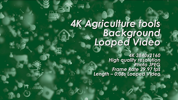4K Agriculture Tools Motion Background