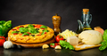 Pizza Margherita and Dough with Ingredients - PhotoDune Item for Sale