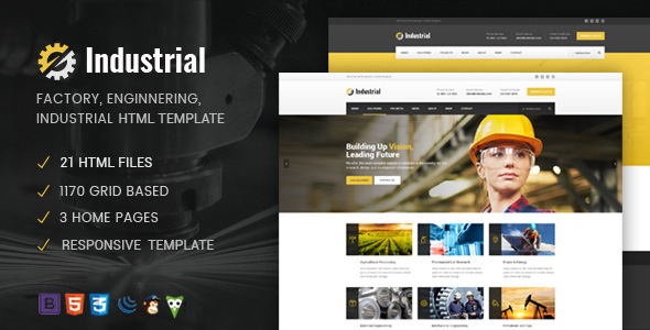 Industrial - Factory / Industry / Engineering HTML Template