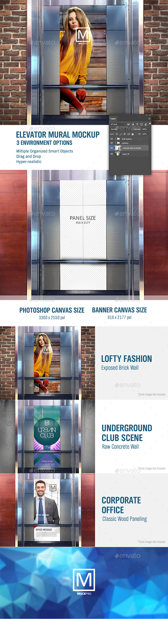 Download Elevator Mockup Graphics Designs Templates From Graphicriver