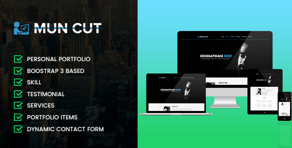 Mun Cut Personal Portfolio HTML Template