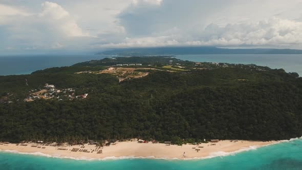 Aerial View Tropical Tropical Island