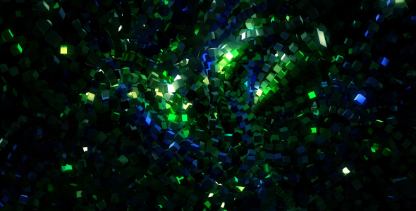 Blue And Green Cubic Chaos