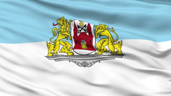 Riga City  Waving Flag