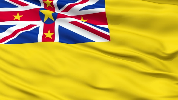 Niue City  Waving Flag