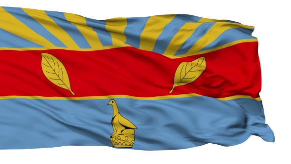 Harare City Isolated Waving Flag