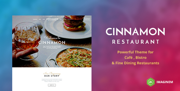 Cinnamon Restaurant Theme for WordPress