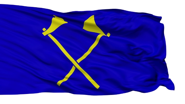 Saint Helier City Isolated Waving Flag