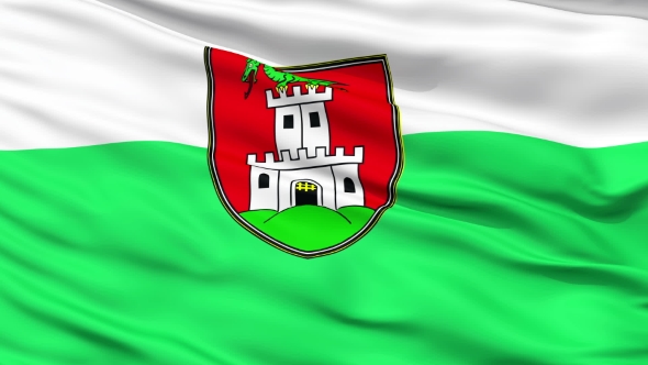 Ljubljana City  Waving Flag