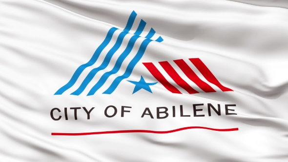 Waving National Flag of Abilene City, Texas