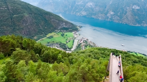 Stegastein Lookout Beautiful Nature Norway.