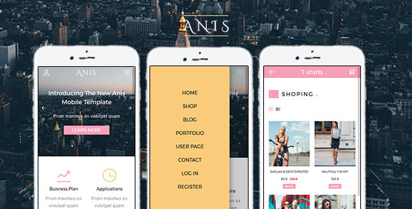 Anis - Multipurpose Mobile Template