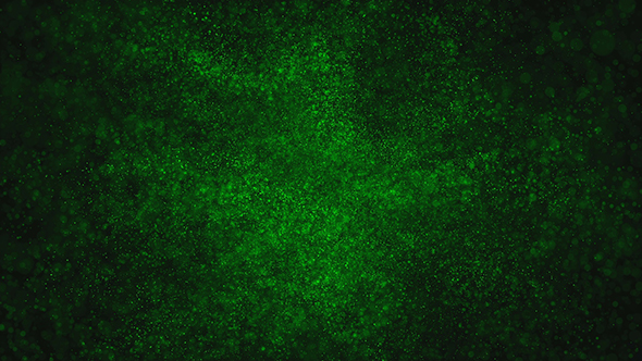 Green Particles Magical Dust Background Loop