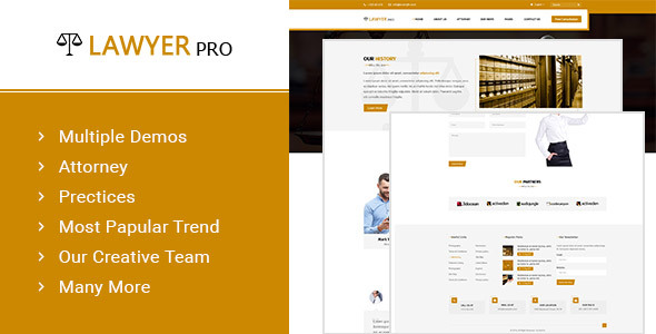 Lawyer Pro -  Attorneys and Law Firm Html Template