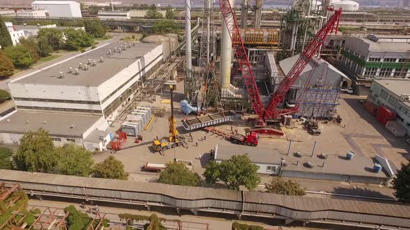 Ukraine  May 2016 Aerial View of Installing on Chemical Plant