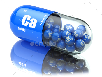 Vitamin capsules. 3d