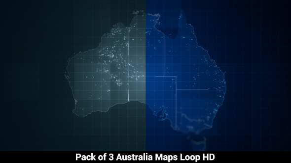 Pack of Australia Maps Loop HD alt