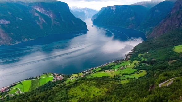 Stegastein Lookout Beautiful Nature Norway.