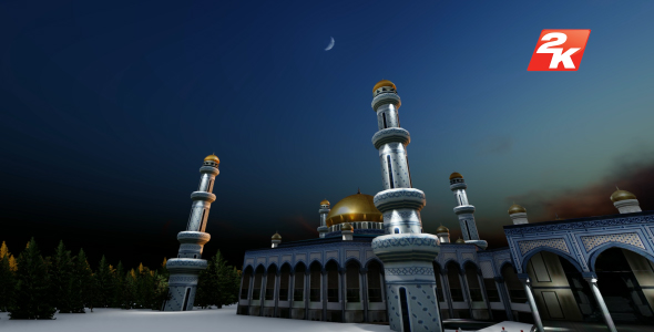 Ramadan Mosque and Arabian Muslim People alt