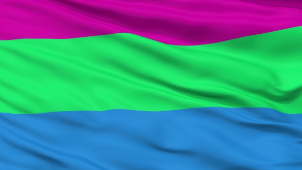 Polysexual Pride  Waving Flag