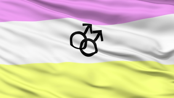 Gay Pride Waving Flag