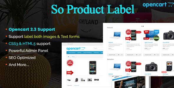 Product Label - Advanced Product Label OpenCart 3 & 23 Module