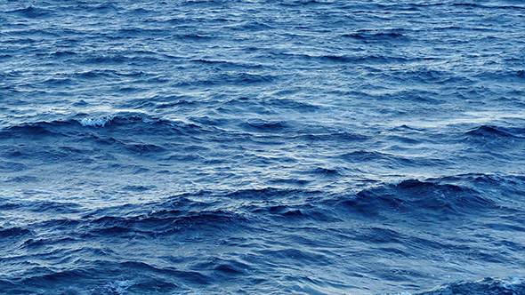 Dramatic Blue Sea Waves
