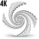 Sketch Spiral Loop - Dragon Skin Black & White 4K - VideoHive Item for Sale