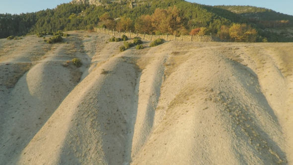 Nature Landscape on the Sunset from Aerial 