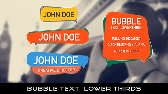 Bubble Text Lower Thirds