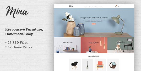 Mina - Furniture Shop PSD Template