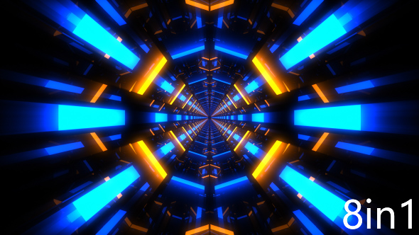 Neon Lights Tunnel VJ Loops alt
