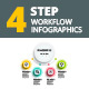 4 step workflow infographics elements - GraphicRiver Item for Sale
